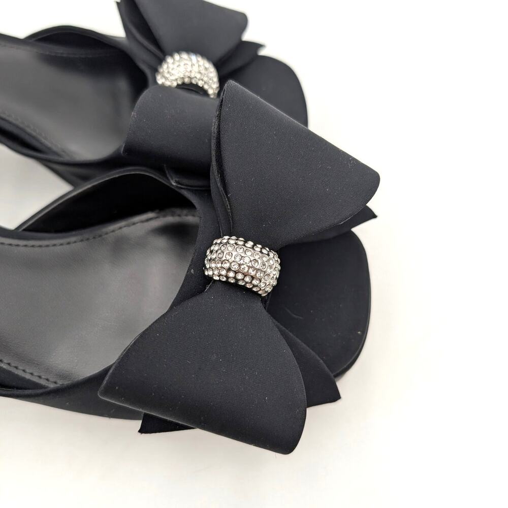 Steve Madden Aerin Bow Platform Sandals Women's Black Size US8M EU38.5 - Picture 10 of 13